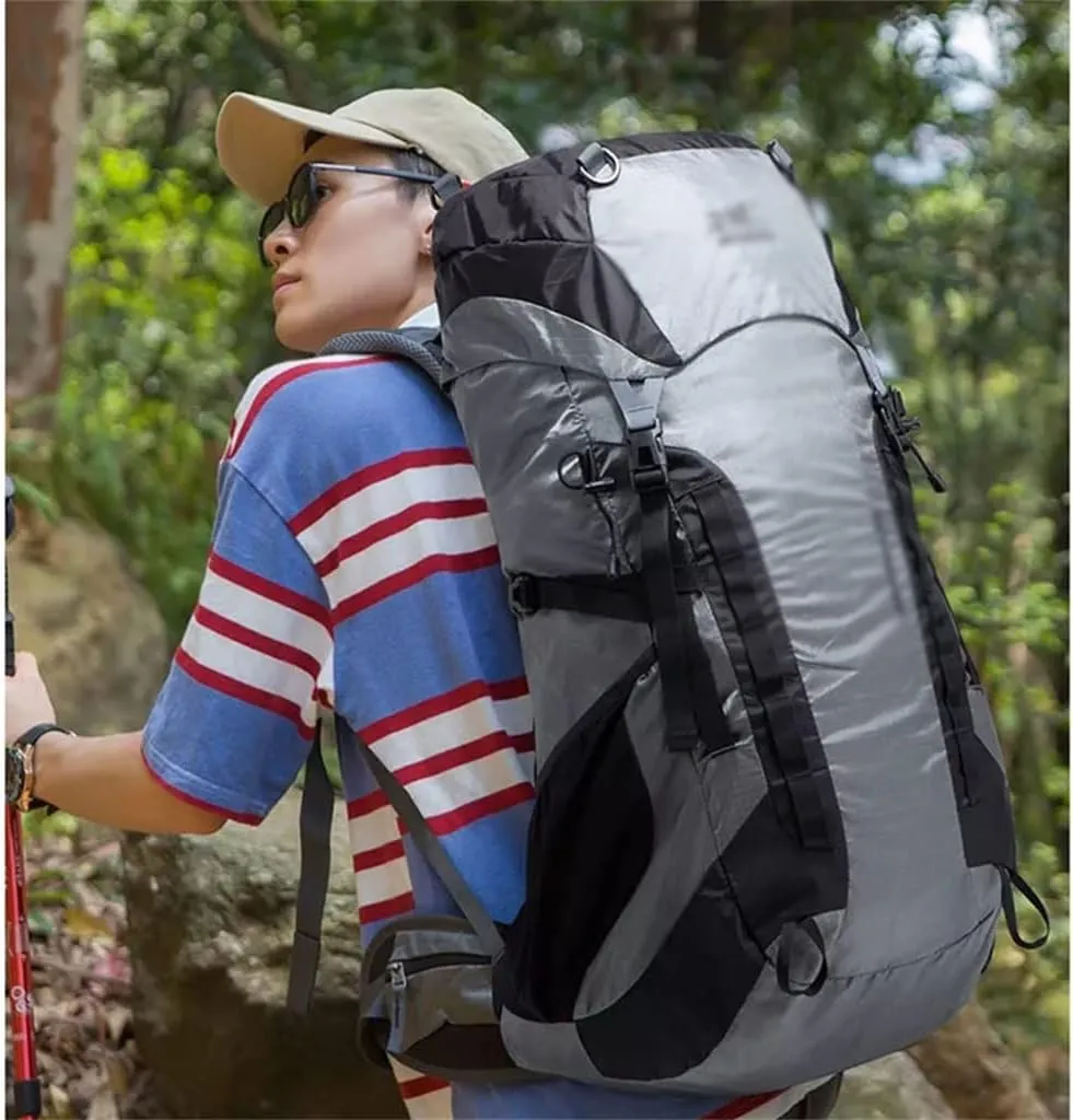 52L Outdoor Mountaineering Bag Mountaineering Backpack Mountaineering Sports Bag with Rain Cover