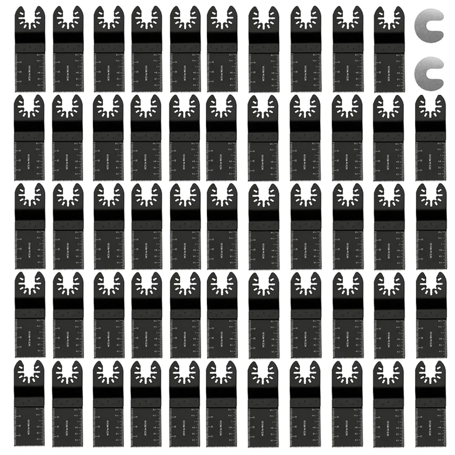 55PCS Professional Wood Oscillating Saw Blades, Quick Release Multitool Blades Compatible with Fein Multimaster, Porter Rockwell Cable,Black & Decker,Bosch Craftsman and More