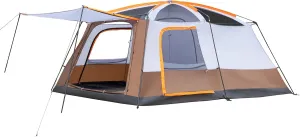6 Person Camping Tent, Family Size Tent with Mesh, Rainfly, Large Camping Tent Easy Setup Wind and Water Resistant Family Tents for Camping, Picnic, Camp, Instant Cabin Tent Army Green and White