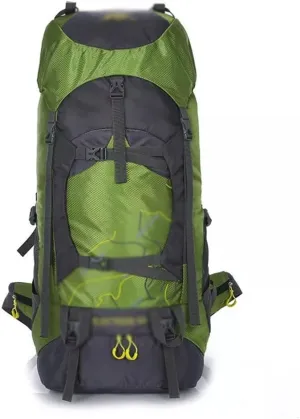 60L Outdoor Backpack Multi Pocket Camping Bag Hiking Backpack Large Capacity(Argento)
