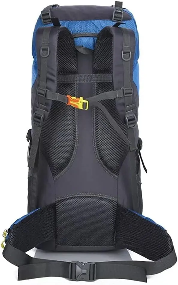 60L Outdoor Backpack Multi Pocket Camping Bag Hiking Backpack Large Capacity(Argento)