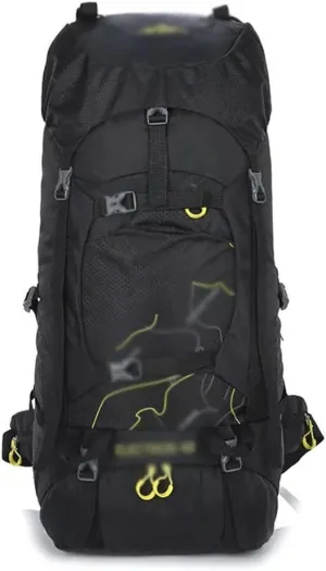 60L Outdoor Backpack Multi Pocket Camping Bag Hiking Backpack Large Capacity(Black)