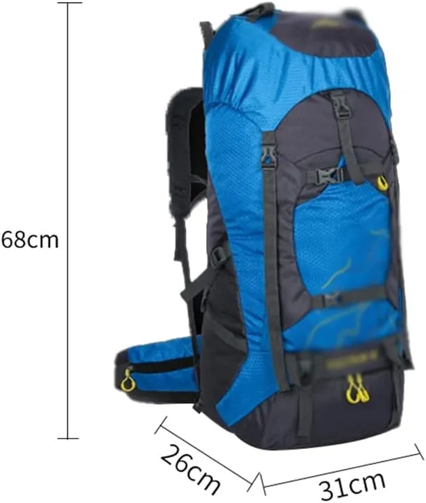 60L Outdoor Backpack Multi Pocket Camping Bag Hiking Backpack Large Capacity(Black)