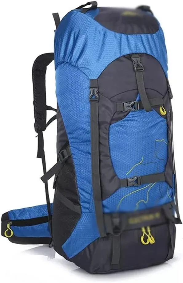 60L Outdoor Backpack Multi Pocket Camping Bag Hiking Backpack Large Capacity(Black)