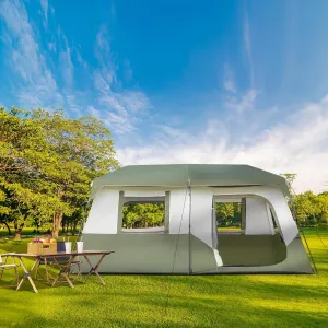 8-Person Instant Cabin Tent, Camping Tent Setup in 60 Seconds with Rainfly & Windproof Tent with Carry Bag for Family Camping & Hiking, Upgraded Ventilation
