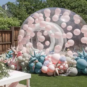 8Ft/13Ft Inflatable Bubble Camping Tent, Bubble House Outdoor Screen House, With Air Blower, For Diy Outdoor Family Backyard Camping Stargazing,220v-13ft