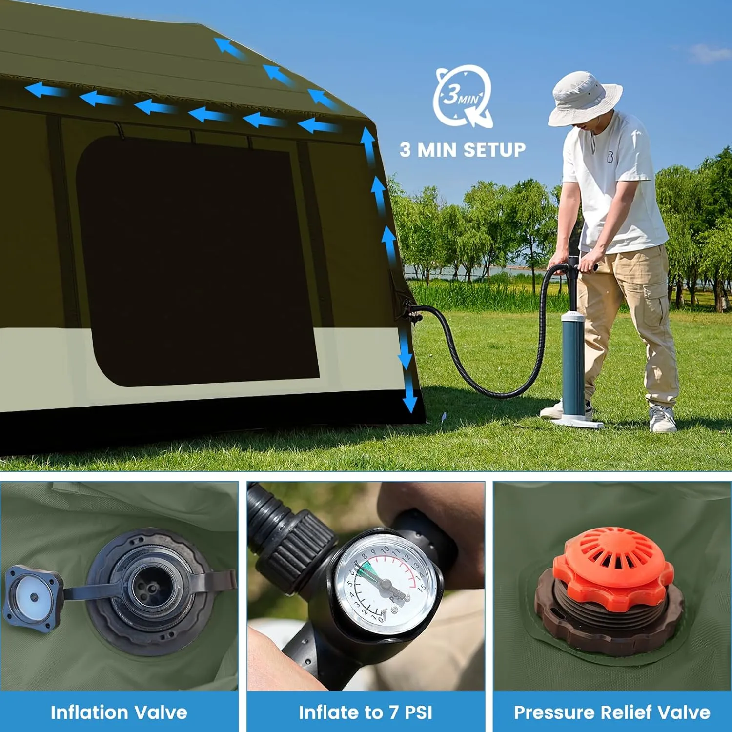 ABORON 4/6/8 Person SUV Tent, Easy Setup & Spacious SUV Tailgate Tent with Large Mesh Windoors, Rainfly & Awning, Perfect for Family & Group Outdoor Adventures