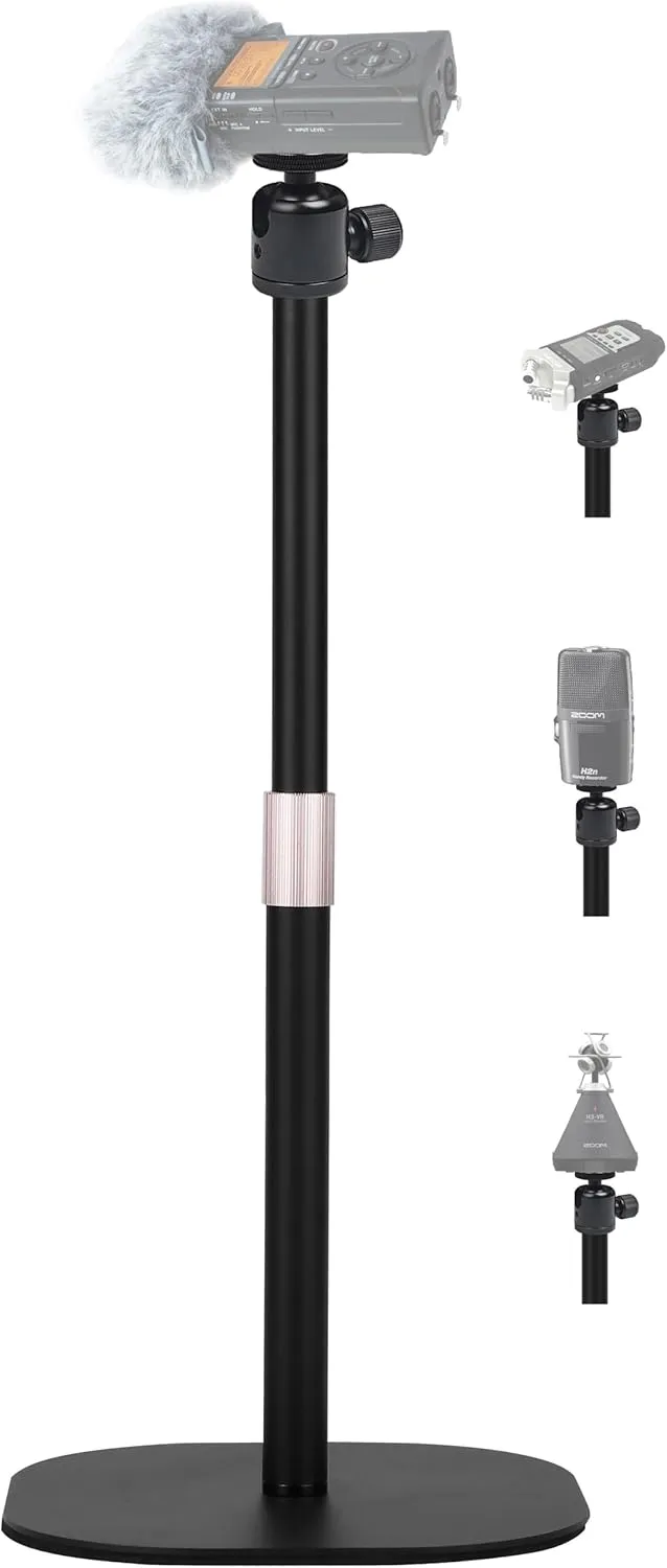 AceTaken Tabletop Portable Recorder Tripod Stand Holder for Zoom Recorder H1essential,H4essential,H6essential,Q2n,H2n and Tascam DR-05X DR-40X DR-07X X8 Handheld recorders