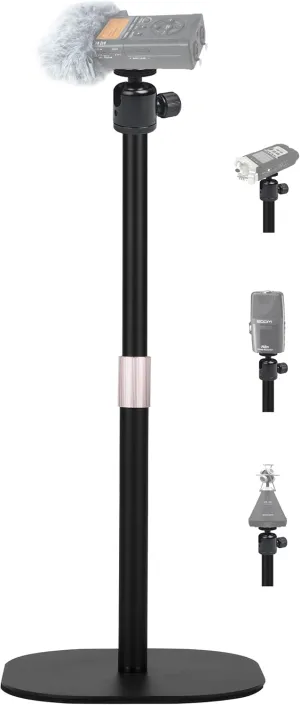 AceTaken Tabletop Portable Recorder Tripod Stand Holder for Zoom Recorder H1essential,H4essential,H6essential,Q2n,H2n and Tascam DR-05X DR-40X DR-07X X8 Handheld recorders