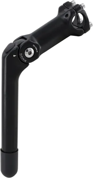 Adjustable Quill Stem Aluminum Alloy Length 200mm Diameter 25.4mm, 60°Adjustable Angle, 4-Bolt Fixing Suitable for MTB, Road Bikes, BMX