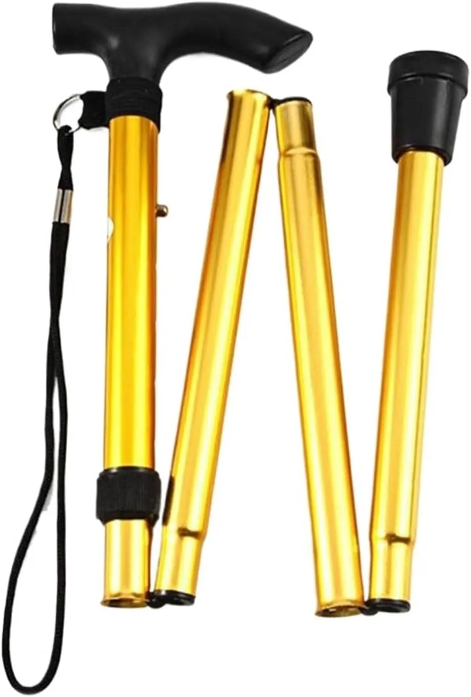 Adjustable Telescopic Walking Stick Baton Hiking Trekking Poles Aluminum Alloy Folding Cane Crutches Pole Elderly People