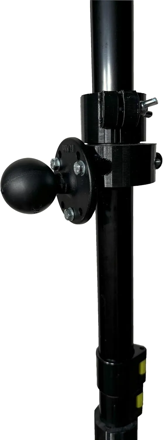 Adjustable Transducer Pole for Garmin Livescope LVS34 or LVS62, 30"-60" Telescoping, Durable RAM Boat Mount Adapter (RAM Mount, LVS34 / LVS62)