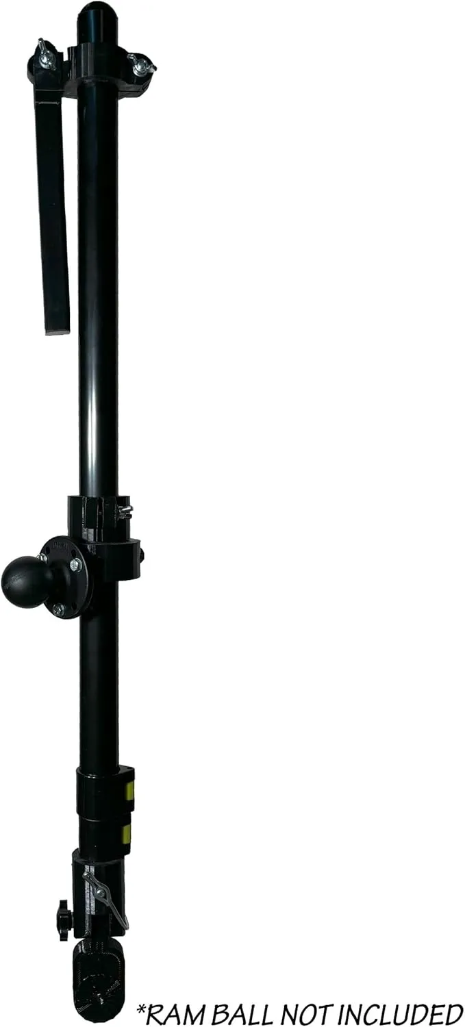 Adjustable Transducer Pole for Garmin Livescope LVS34 or LVS62, 30"-60" Telescoping, Durable RAM Boat Mount Adapter (RAM Mount, LVS34 / LVS62)