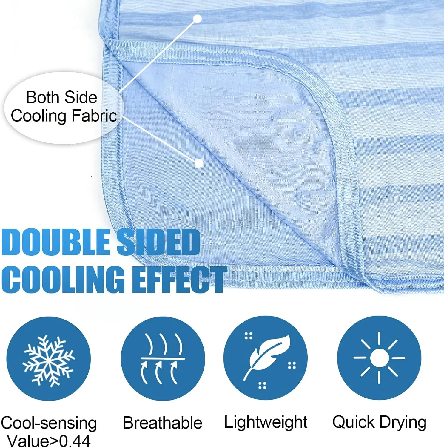 Ailemei Direct Cooling Blanket for Hot Sleepers, Double Sided Cold Effect, Twin/Full Size Lightweight Breathable Summer Blankets for Bed, Transfer Heat to Keep Body Cool for Night Sweats,60"x90"