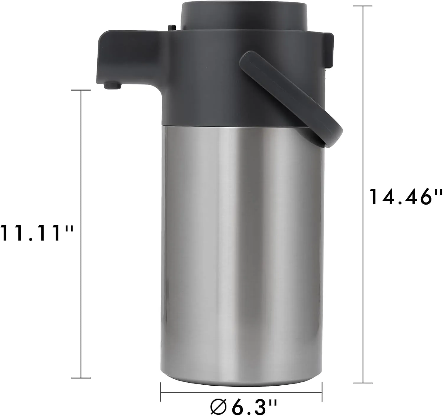 Airpot Coffee Dispenser with Pump - Coffee Carafes for Keeping Hot - Beverage Dispenser - 135oz/4L Thermal Coffee Carafe for Hot Liquids - Stainless Steel Insulated Coffee Thermos Carafe