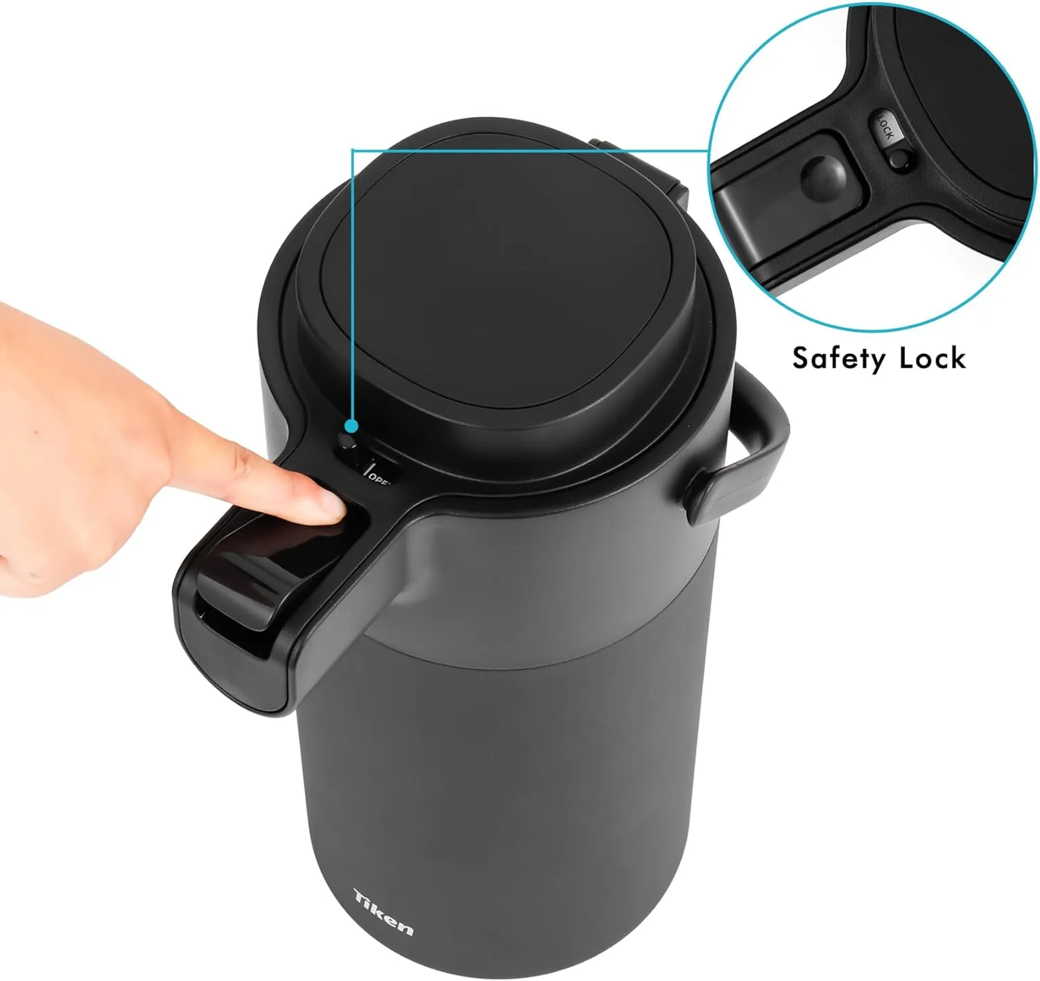 Airpot Coffee Dispenser with Pump - Coffee Carafes for Keeping Hot - Beverage Dispenser - 135oz/4L Thermal Coffee Carafe for Hot Liquids - Stainless Steel Insulated Coffee Thermos Carafe