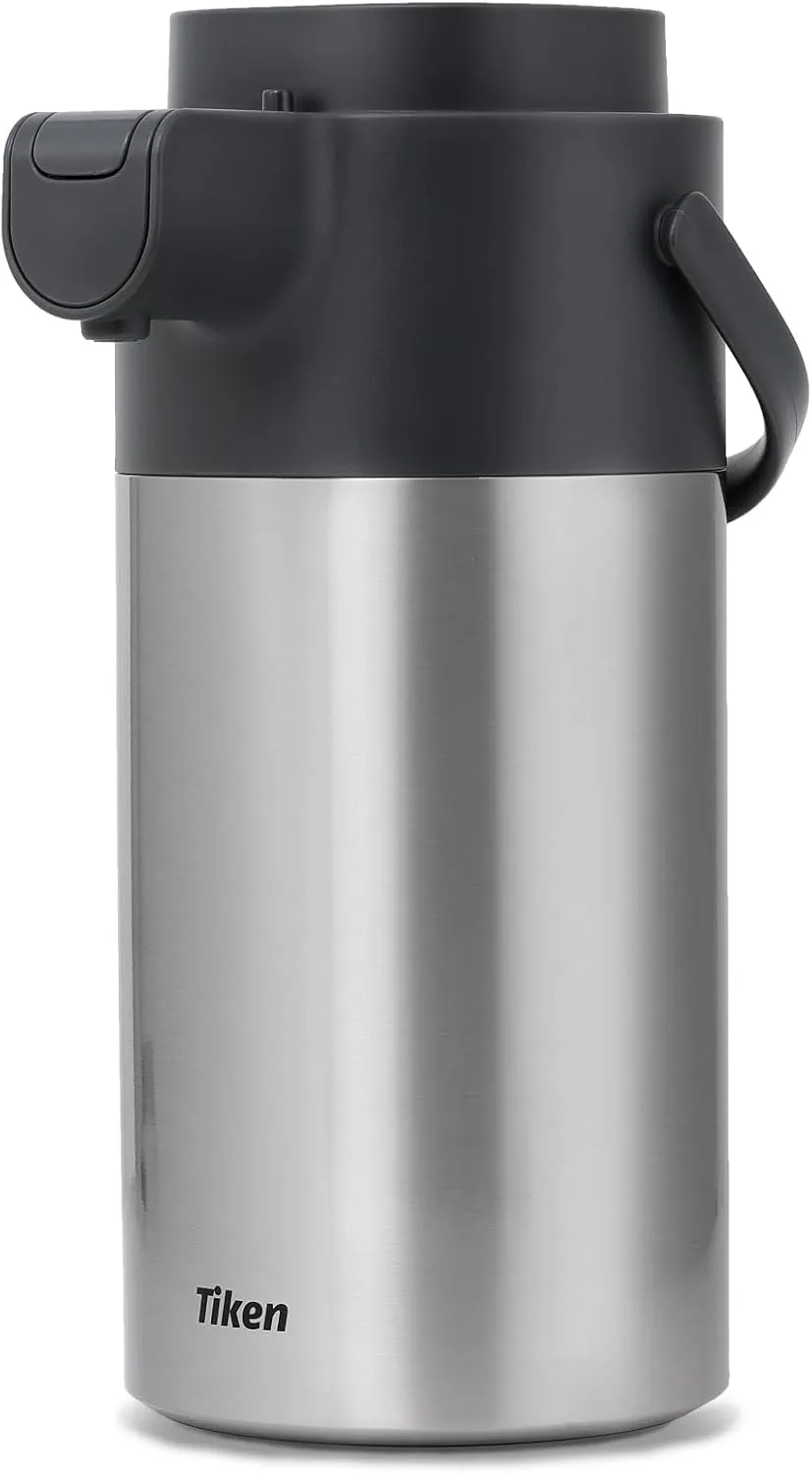 Airpot Coffee Dispenser with Pump - Coffee Carafes for Keeping Hot - Beverage Dispenser - 135oz/4L Thermal Coffee Carafe for Hot Liquids - Stainless Steel Insulated Coffee Thermos Carafe