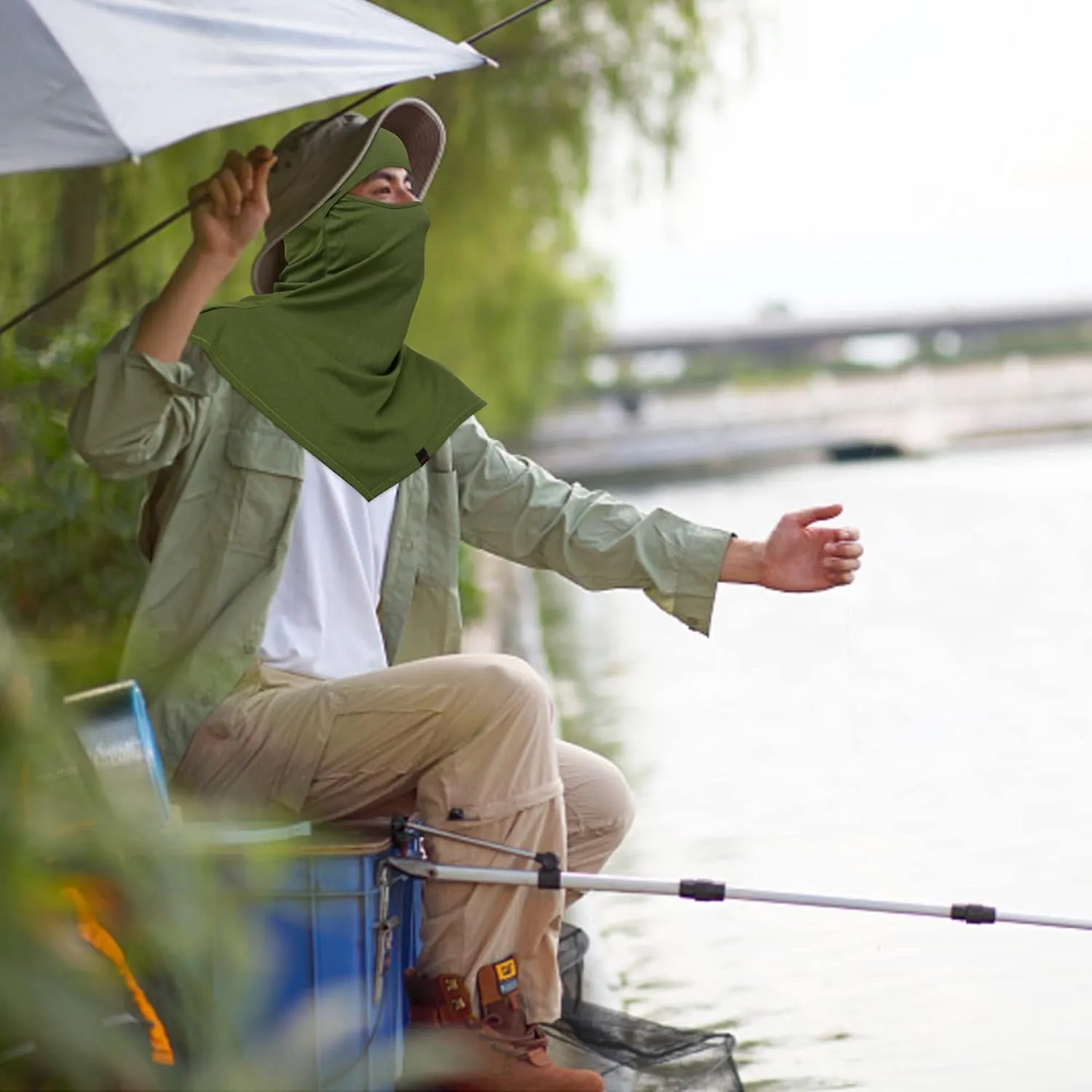 AIWOLU Balaclava Full Face Mask Summer for Sun Protection Breathable Long Neck Covers for Men Women Cycling Fishing…