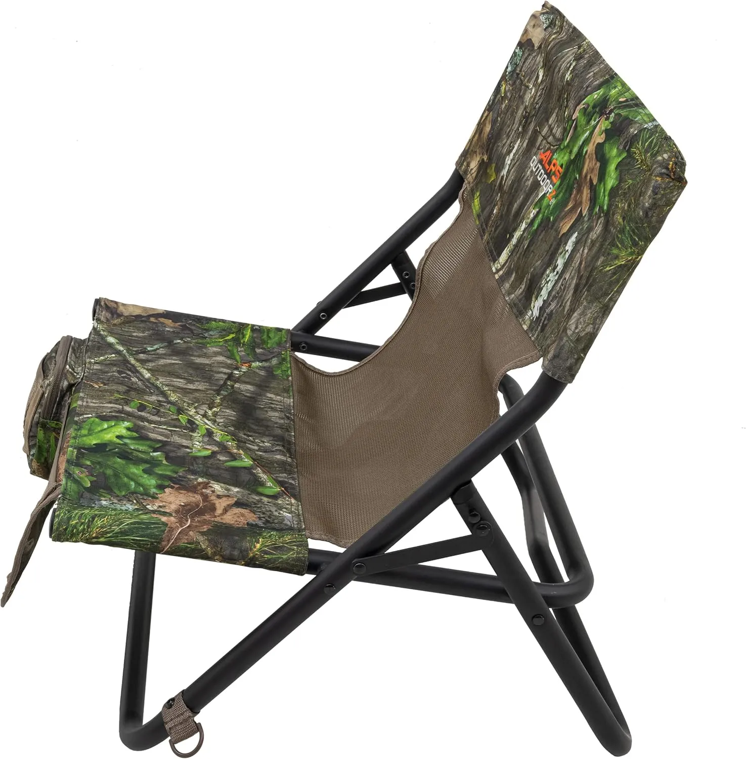 ALPS OutdoorZ Turkey Hunting Chair with Foldable Low Profile Design, Mossy Oak Obsession Camo, Durable Steel Frame, and Padded Shoulder Carry Strap