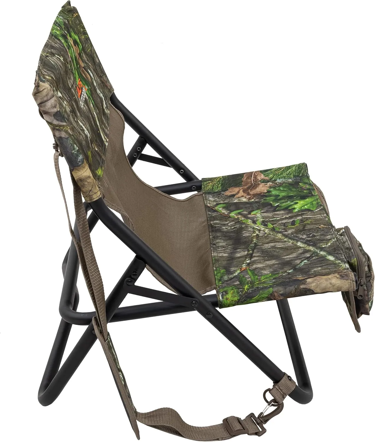ALPS OutdoorZ Turkey Hunting Chair with Foldable Low Profile Design, Mossy Oak Obsession Camo, Durable Steel Frame, and Padded Shoulder Carry Strap