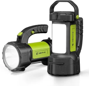 AlpsWolf Camping Lantern Rechargeable, 2 Pack Same LED Flashlight Spotlight Lantern with 800LM, 3600 Capacity Battery Powered, Portable Bright Camping Light for Emergency, Outdoor Hiking Power Outages