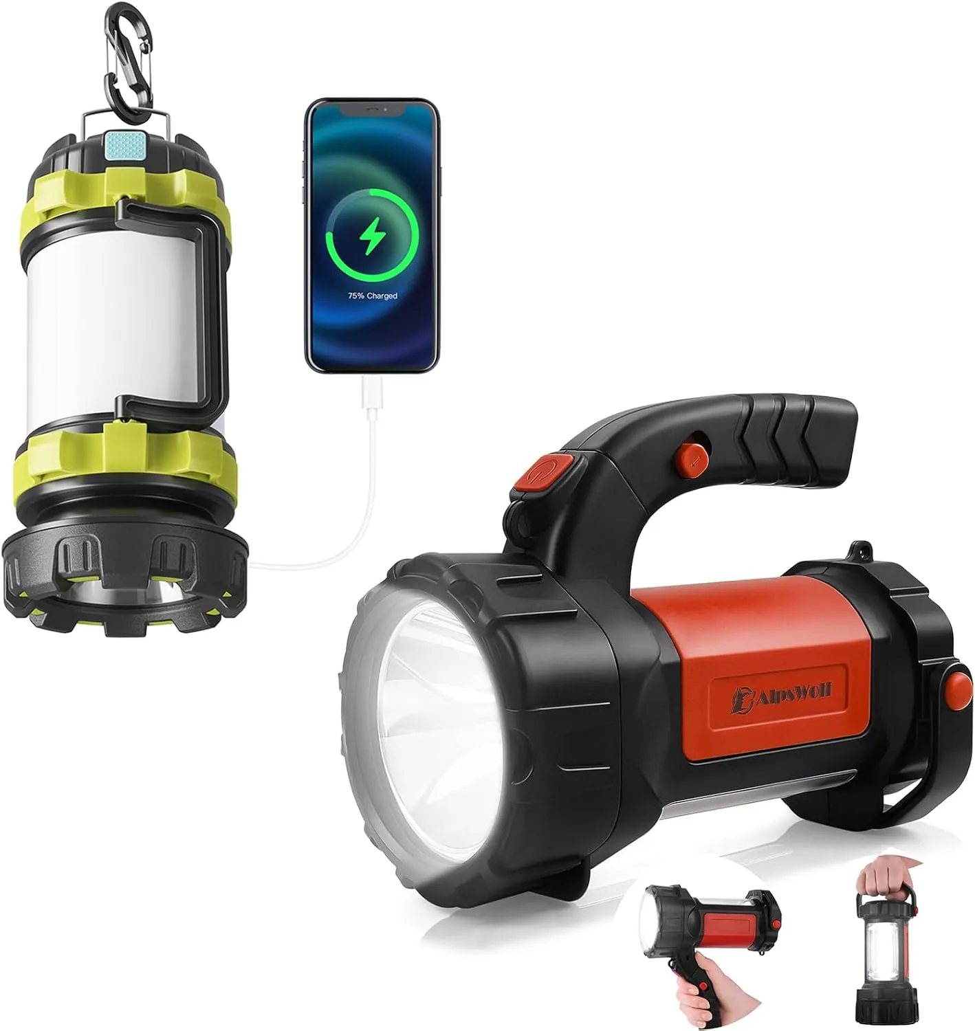 AlpsWolf Camping Lantern, Rechargeable Lantern and Camping Flashlight