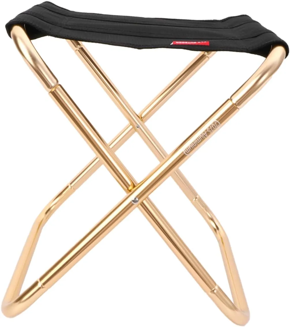 Aluminum Alloy Folding Chair Camping Lounger Outdoor Stool Portable Folding for Fishing BBQ Picnic (XL)