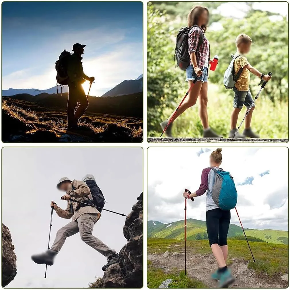 Aluminum Alloy Telescopic Trekking Pole, Outdoor Ultralight Walking Stick, with Inner Lock Design, for Men/Women/Seniors