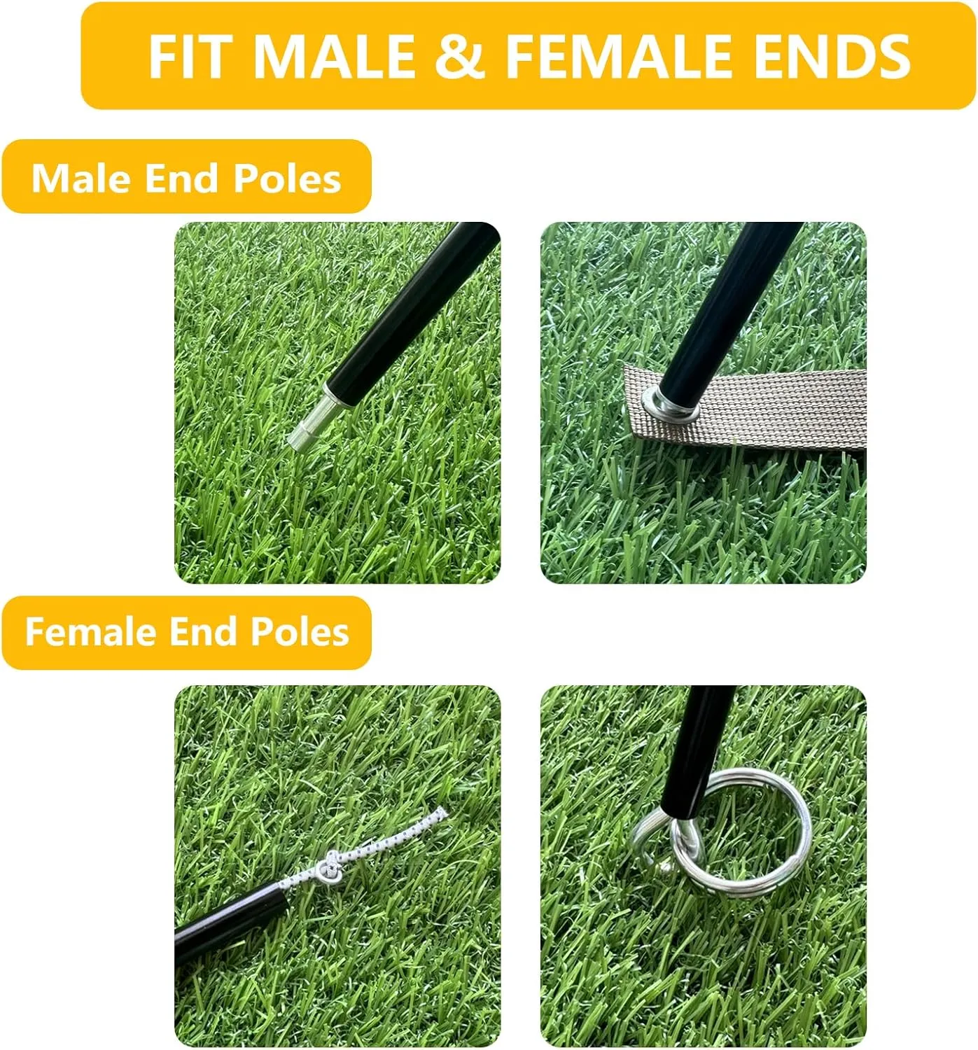 Aluminum Tent Poles Replacement,Pre-Assembled Tent Poles,Fits Both Female and Male Ends,7001 T6 Lightweight Tent Rod Repair Kit for Camping Hiking Backpacking Tent (20ft 0.4in)
