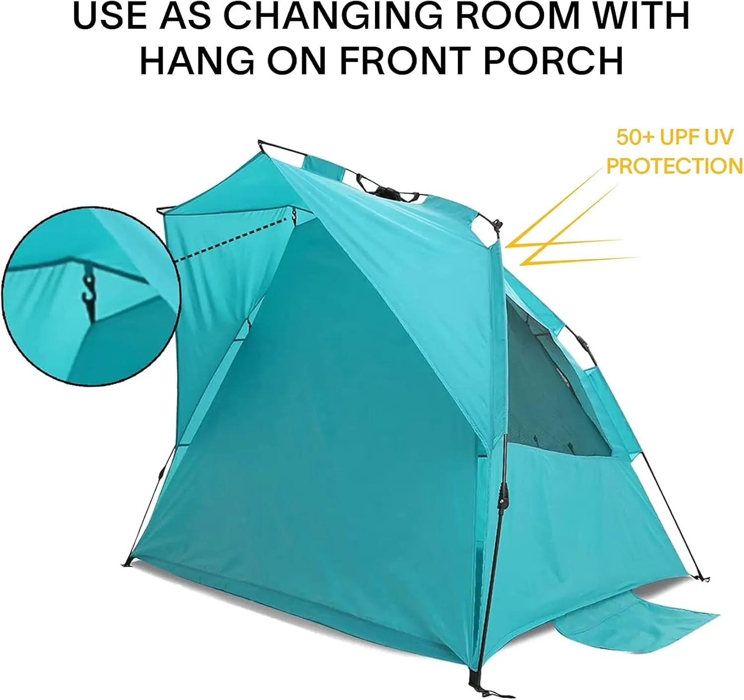 Alvantor Beach Tent Beach Umbrella Outdoor Sun Shelter Cabana Automatic Pop Up UPF 50  Sun Shade Portable Camping Hiking Canopy Easy Setup Windproof Randomly Send Old or New Model