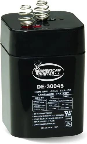 AMERICAN HUNTER GSM DE-30045 6V Rechargeable Lantern Battery