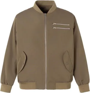 American retro lapel Coat men's spring loose casual aviator jacket