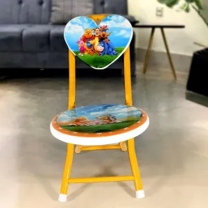 and (1 Playrooms, Heart Schools, Shape Kids Printed Kids Chair Daycares, Pc) Mega sale Cartoon / for Camping Seamless Foldable Metal Fibre Chair Chair Picnic and Beach Folding Children Body Home.