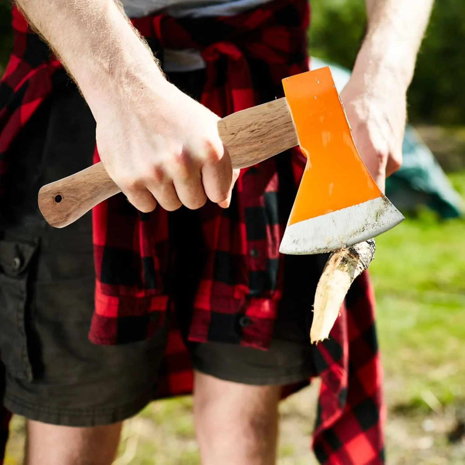 Angoily Hatchet Replacement Handle Wooden Handle for Camping Fitting for Tools Sturdy Construction Easy Installation