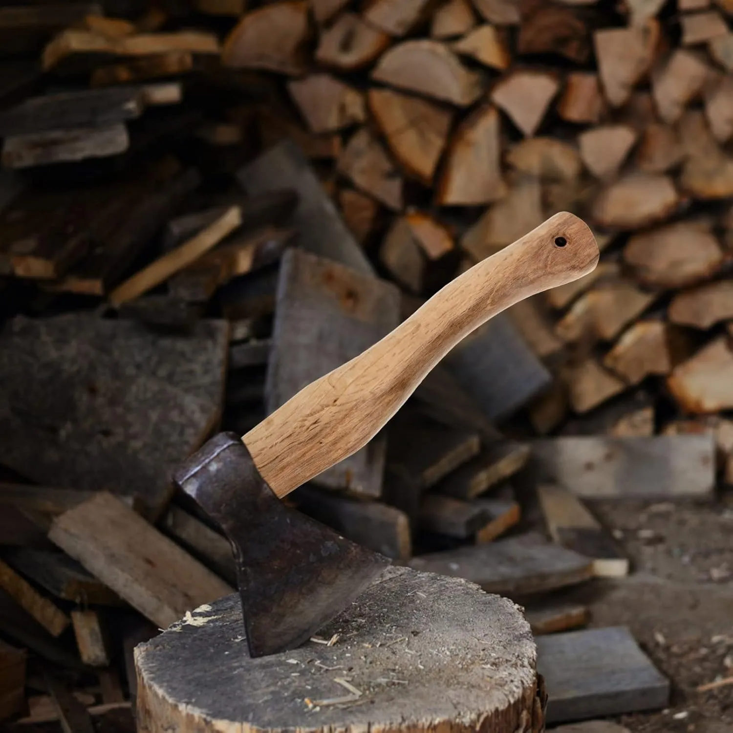 Angoily Hatchet Replacement Handle Wooden Handle for Camping Fitting for Tools Sturdy Construction Easy Installation