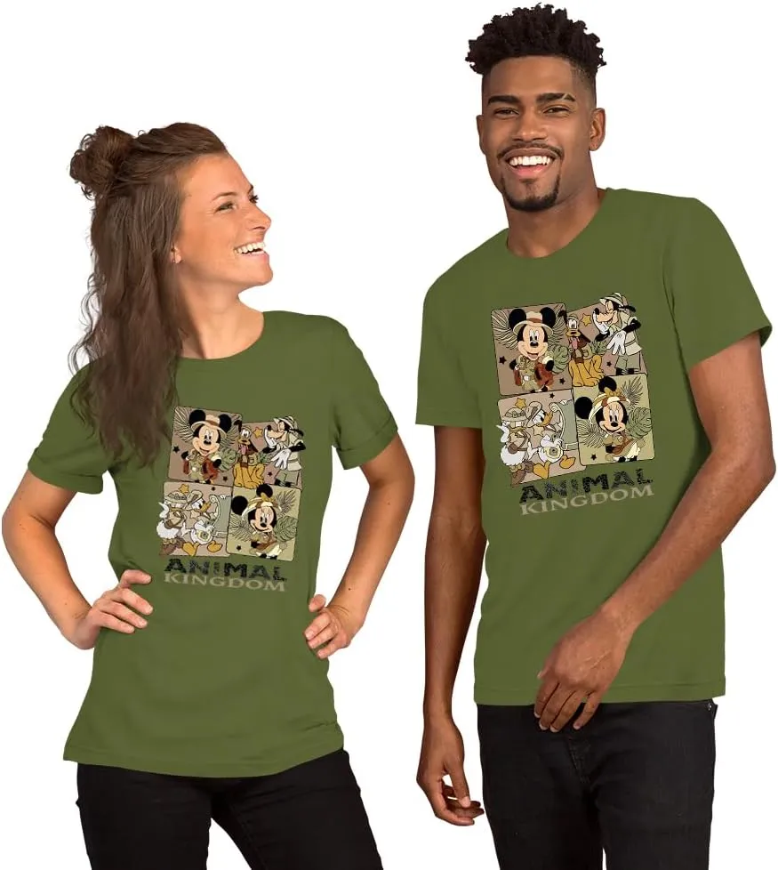 Animal Kingdom Safari Mickey and Friends Vacation Shirt Casual Unisex Short Sleeve