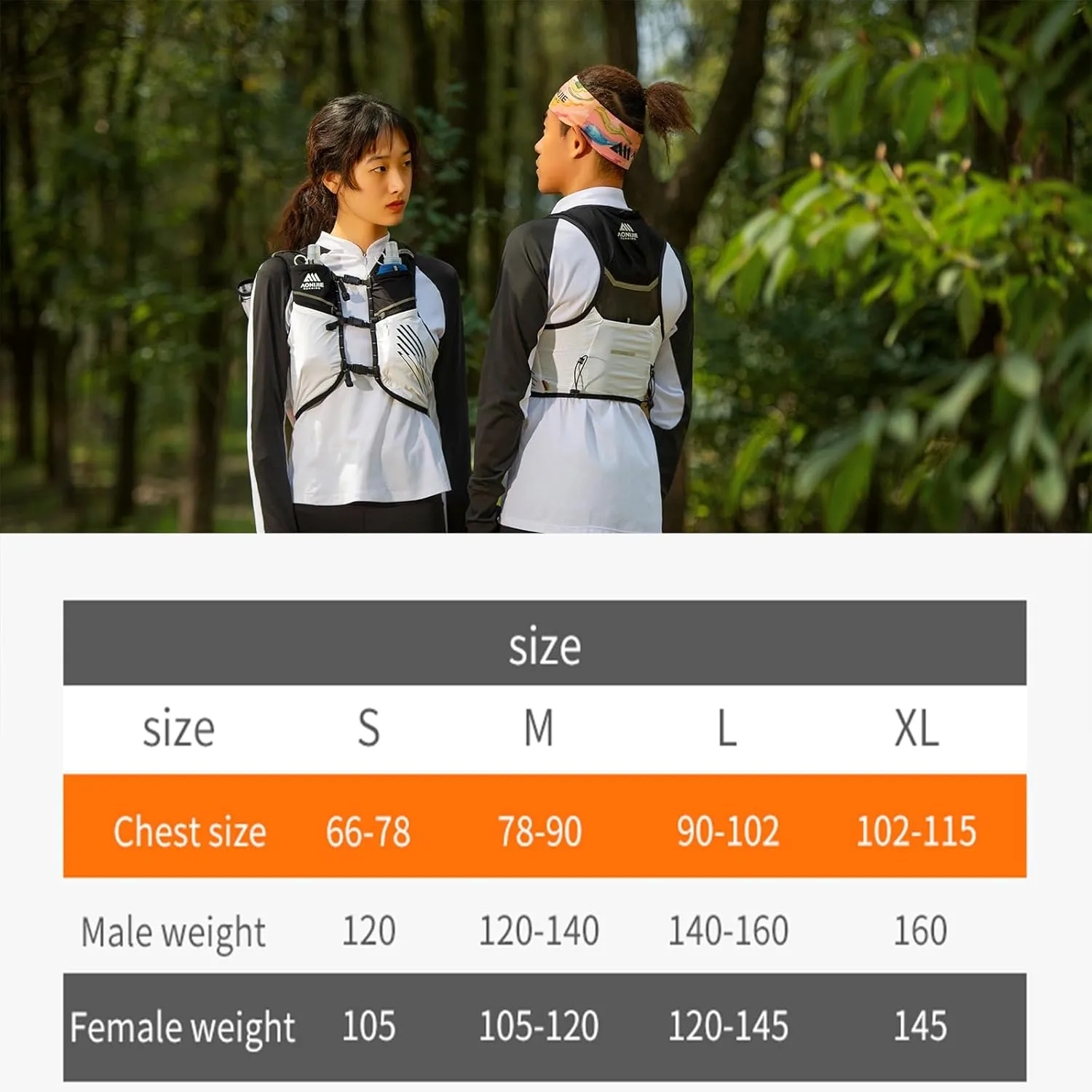 AONIJIE Running Vest Backpack 5L with External Trekking Poles Storage Bag Lightweight Pack for Trail Run Race