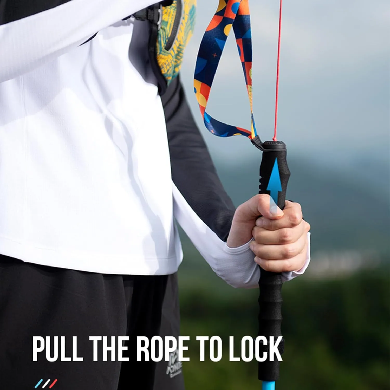 AONIJIE Trail Running Poles 2 Pcs Outdoor Trekking Poles Foldable Aluminum Alloy Sticks Quick Lock Ultralight for Camping Hiking Mountaining Marathon
