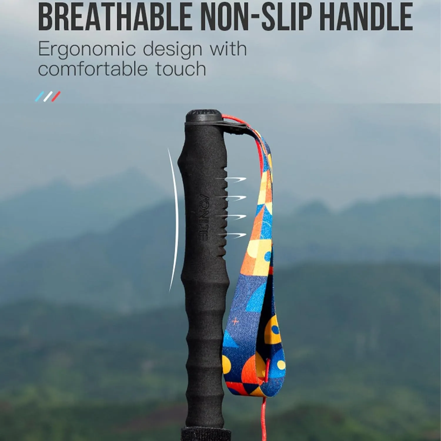 AONIJIE Trail Running Poles 2 Pcs Outdoor Trekking Poles Foldable Aluminum Alloy Sticks Quick Lock Ultralight for Camping Hiking Mountaining Marathon