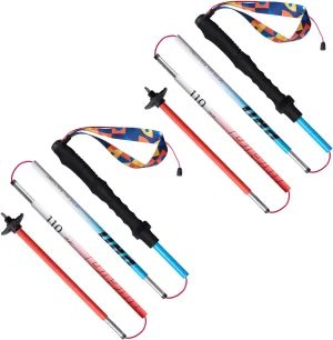 AONIJIE Trail Running Poles 2 Pcs Outdoor Trekking Poles Foldable Aluminum Alloy Sticks Quick Lock Ultralight for Camping Hiking Mountaining Marathon