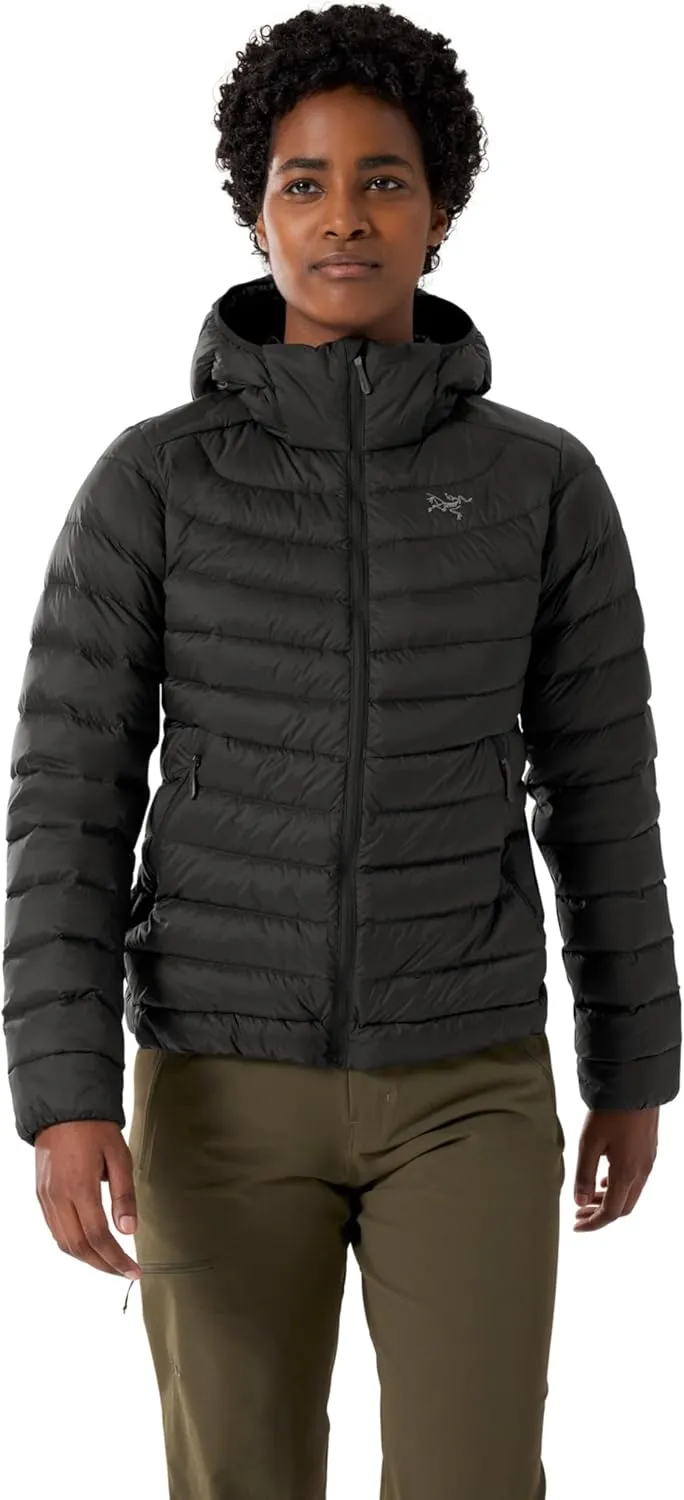 Arc'teryx Cerium Hoody, Women’s Down Jacket | Packable Insulated Women’s Winter Jacket with Hood | Black, X-Large
