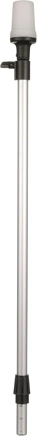 attwood 5610-48-7 Telescoping Pole Light, All-Around Light, Height-Adjustable 26-42 inches, 2 Mile 360-Degree Visibility, One Size
