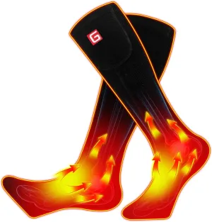 Autocastle Electric Battery Heated Socks Rechargeable Battery Powered Heating Sox Cold Weather Heat Socks for Men Women Outdoor Ride Camp Hike Warm Winter Socks Motorcycle Ski Thermo Foot Warmer Socks