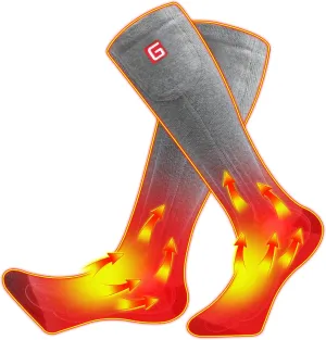 Autocastle Electric Battery Heated Socks Rechargeable Battery Powered Heating Sox Cold Weather Heat Socks for Men Women Outdoor Ride Camp Hike Warm Winter Socks Motorcycle Ski Thermo Foot Warmer Socks
