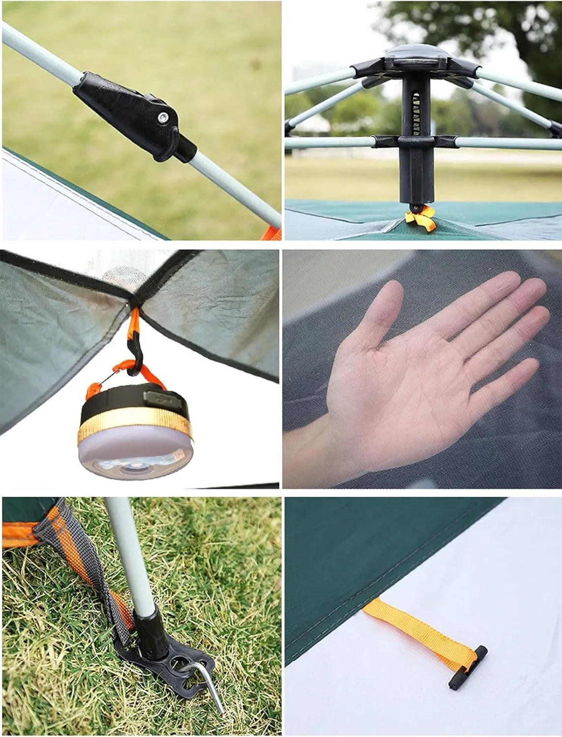 Automatic Dome Tent Canopy, Instant Pop Up Waterproof Tent, 3-8 Person Family Camping Tent for Camping Hiking Travel Outdoor Activities (Green a Width 210cm) (Blue Width 210cm)