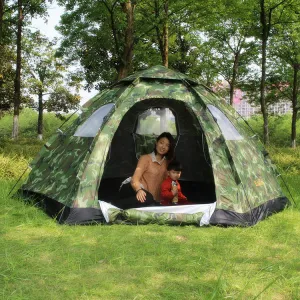Automatic tent outdoor, 6-8 people, many people, single layer, multi people tent camping, camping trip