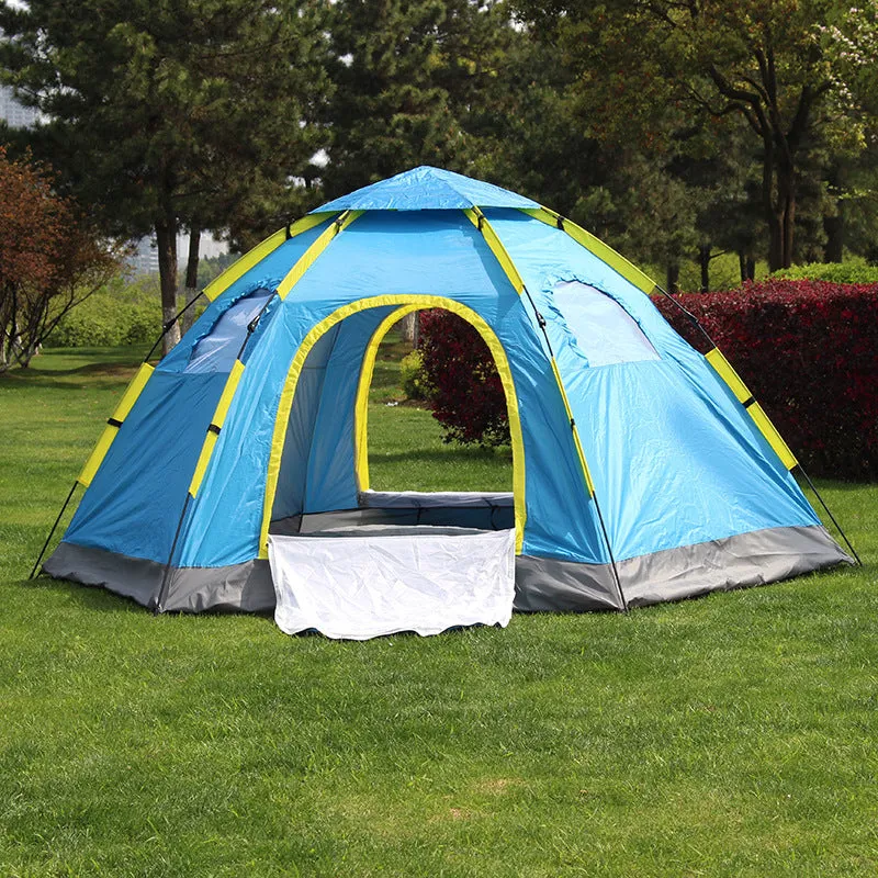 Automatic tent outdoor, 6-8 people, many people, single layer, multi people tent camping, camping trip