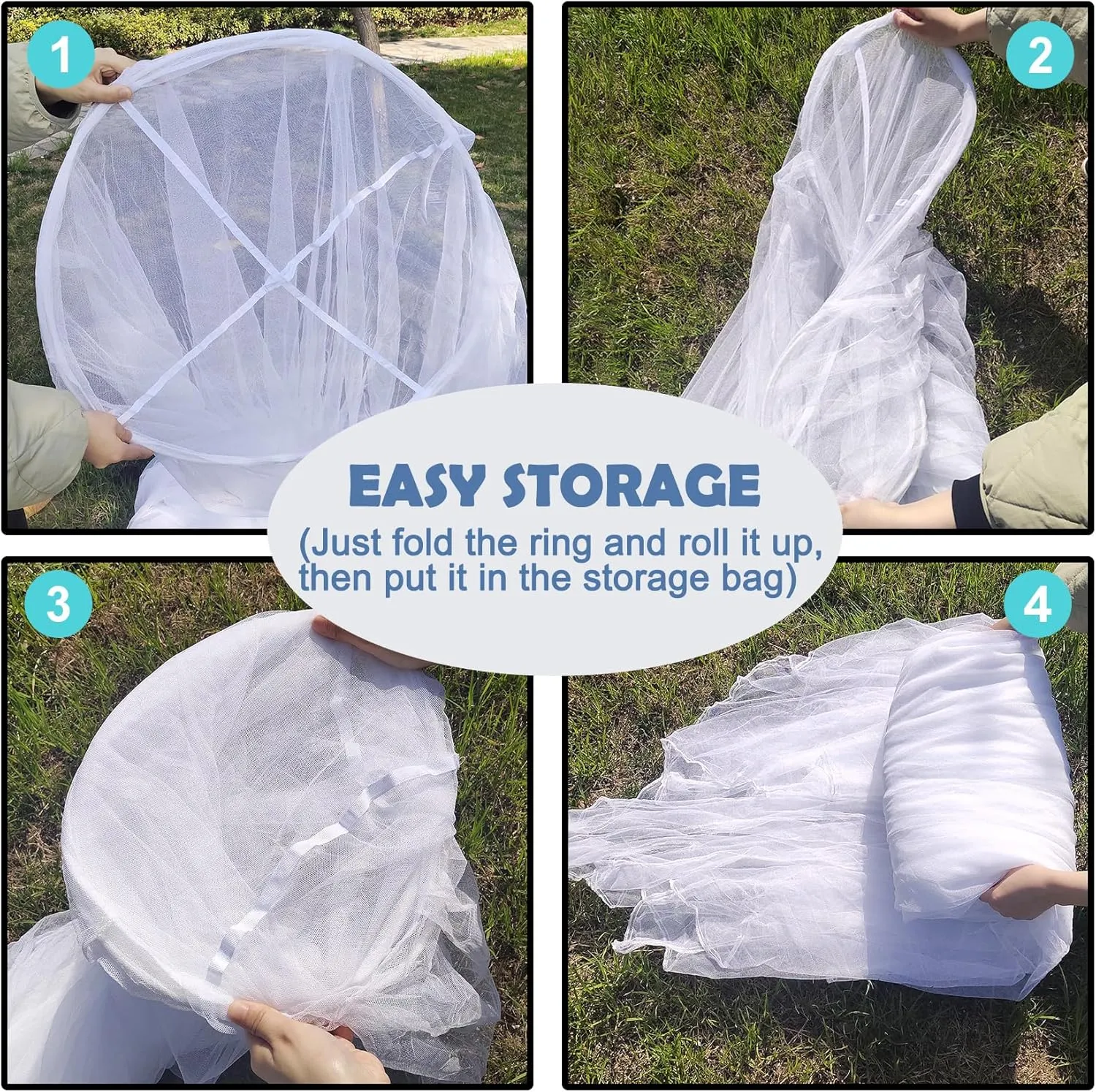 Aventik EDSRDLUZ 400 Fine Meshes Luxury Mosquito Net for Queen to King-Sized Beds, 2 Side Openings, Insect Bug Protection Bed Canopy Ideal for Home Travel, Free Bag, Hanging Kit for Easy Setup
