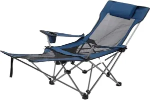 Backpacking Chair Breathable Mesh Fabric Folding Chair, Galvanized Steel Pipe Frame Beach Chair, Detachable Camping Chair for Outside/Picnic Foldable Chair