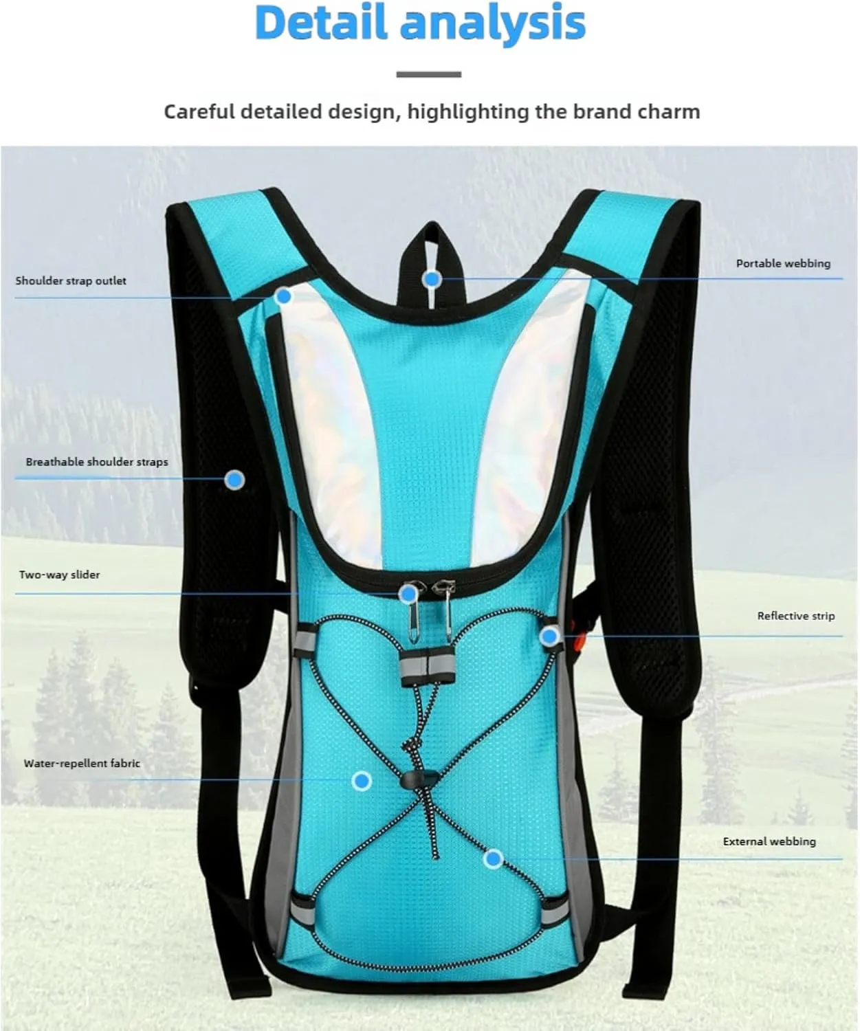 Backpacking Packs, Lightweight Waterproof Hiking Backpack for Men & Women - Cycling, Trekking, and Outdoor Activities (Black)